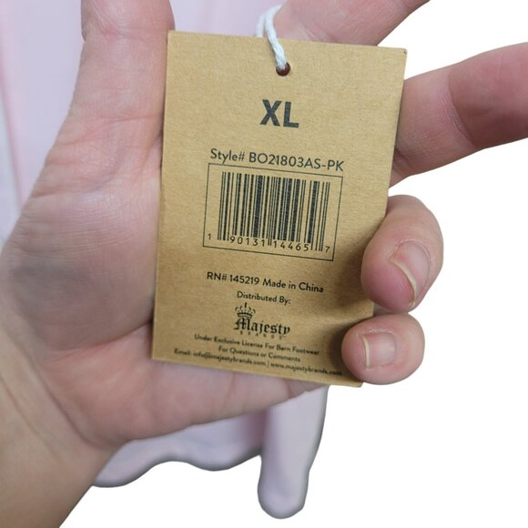 NEW Born Sleepwear Womens XL Pajama Set Pink Button Front Embroidered Collared - Picture 13 of 16